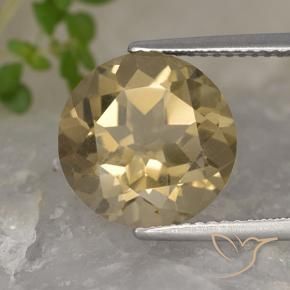 cuarzo ahumado Marrón claro medio natural de 5.35 ct, Redondo, VVS-VS