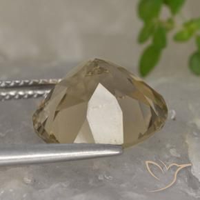 cuarzo ahumado Marrón claro medio natural de 5.35 ct, Redondo, VVS-VS