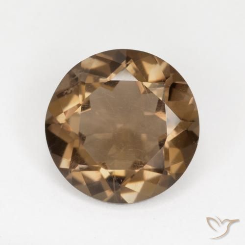 5.03ct Natural Moca claro cuarzo ahumado, Redondo, VVS-VS