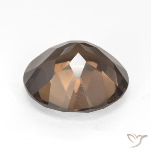 cuarzo ahumado Marrón medio natural de 5.68 ct, Redondo, VVS