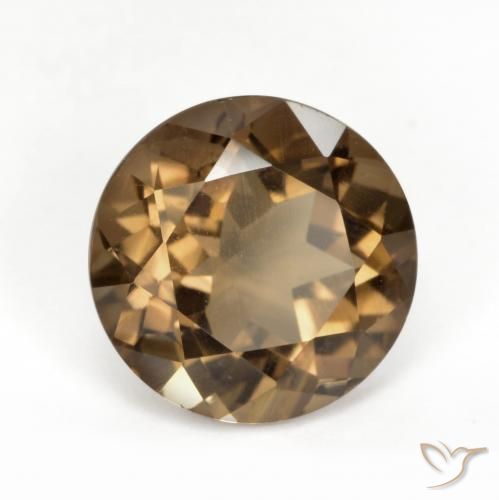 cuarzo ahumado Marrón jengibre natural de 5.58 ct, Redondo, VVS