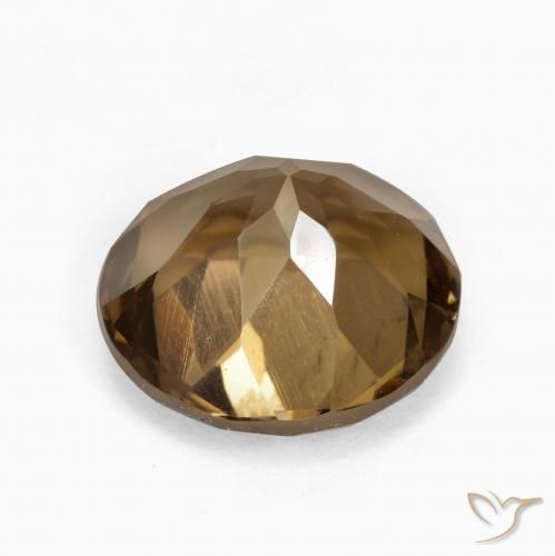 cuarzo ahumado Marrón jengibre natural de 5.58 ct, Redondo, VVS