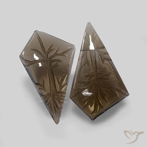 Gemas de cuarzo ahumado Marrón claro natural de 22.41 ct, Elegante, Transparente