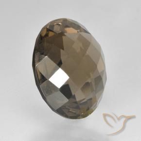 cuarzo ahumado Marrón oscuro medio natural de 8.38 ct, Redondo, VVS-VS