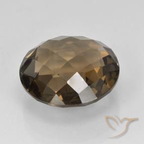 cuarzo ahumado Marrón oscuro medio natural de 8.38 ct, Redondo, VVS-VS
