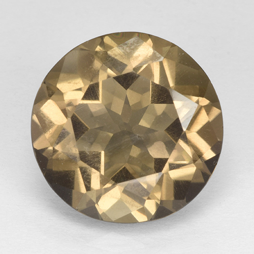 Cuarzo ahumado marrón natural de 4,91 ct, corte redondo, VVS