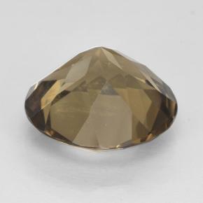 Cuarzo ahumado marrón natural de 4,91 ct, corte redondo, VVS