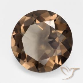 cuarzo ahumado Marrón sombra natural de 4.20 ct, Redondo, VVS