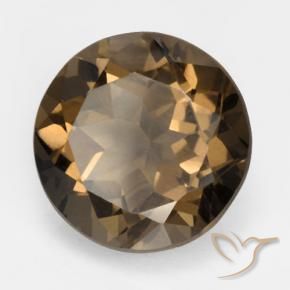cuarzo ahumado Marrón cálido natural de 5.33 ct, Redondo, VVS