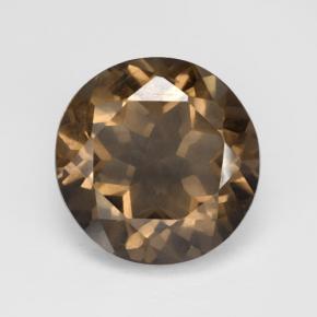 Cuarzo Ahumado Marrón jengibre natural de 4.80 ct, Corte Redondo, VVS
