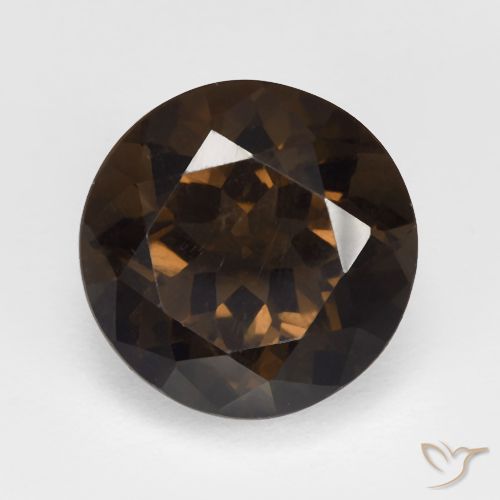 5.80ct Natural Marrón cuarzo ahumado, Redondo, VVS