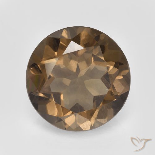 5.45ct Natural Marrón jengibre cuarzo ahumado, Redondo, VVS-VS