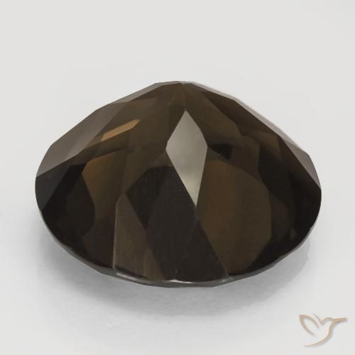cuarzo ahumado Marrón oscuro natural de 17.43 ct, Redondo, VVS