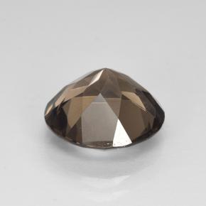 Cuarzo ahumado marrón natural de 4,85 ct, corte redondo, VVS