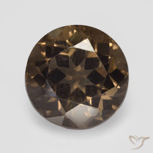 6.60ct Natural Marrón cálido cuarzo ahumado, Redondo, VVS-VS