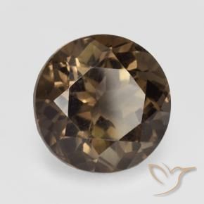 cuarzo ahumado Marrón cálido natural de 6.60 ct, Redondo, VVS-VS