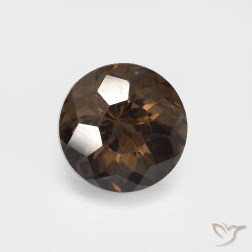 3.55ct Natural Marrón cuarzo ahumado, Redondo, VVS