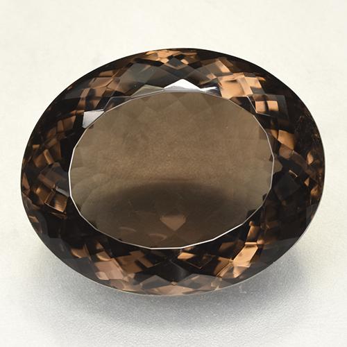 Cuarzo Ahumado Marrón natural de 89.26 ct, Corte Óvalo, IF