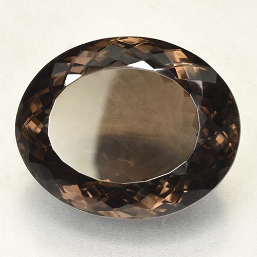 Cuarzo Ahumado Marrón natural de 89.26 ct, Corte Óvalo, IF