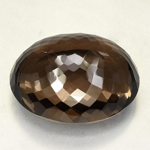 Cuarzo Ahumado Marrón natural de 89.26 ct, Corte Óvalo, IF