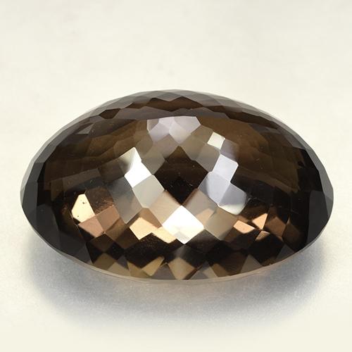 Cuarzo ahumado marrón natural de 165,26 ct, corte óvalo, VVS