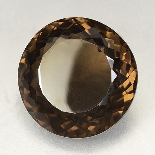 Cuarzo ahumado marrón natural de 52,49 ct, corte redondo, VVS-VS
