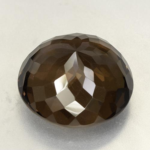 Cuarzo ahumado marrón natural de 52,49 ct, corte redondo, VVS-VS