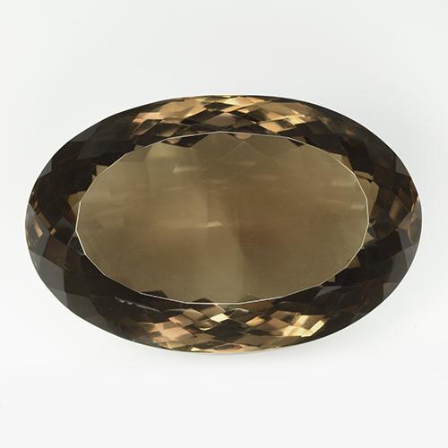 Cuarzo Ahumado Marrón nuez natural de 106.13 ct, Corte Óvalo, IF