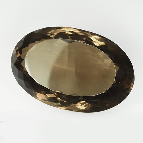 Cuarzo Ahumado Marrón nuez natural de 106.13 ct, Corte Óvalo, IF
