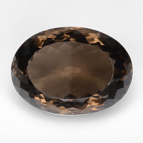 Cuarzo ahumado marrón natural de 64,03 ct, corte óvalo, IF
