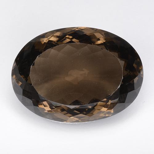 Cuarzo ahumado marrón natural de 64,03 ct, corte óvalo, IF