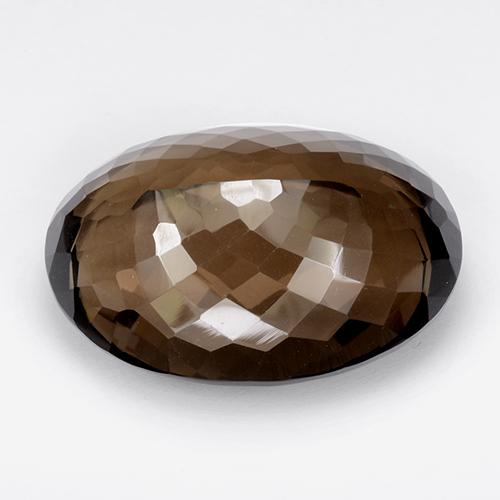 Cuarzo ahumado marrón natural de 64,03 ct, corte óvalo, IF