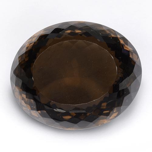 Cuarzo ahumado marrón natural de 86,86 ct, corte óvalo, IF