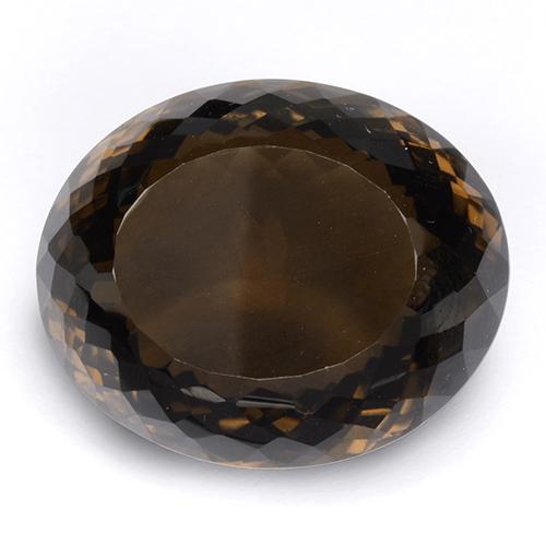Cuarzo ahumado marrón natural de 86,86 ct, corte óvalo, IF