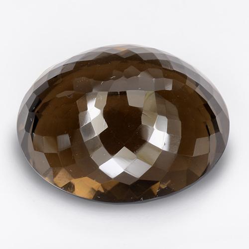 Cuarzo ahumado marrón natural de 86,86 ct, corte óvalo, IF
