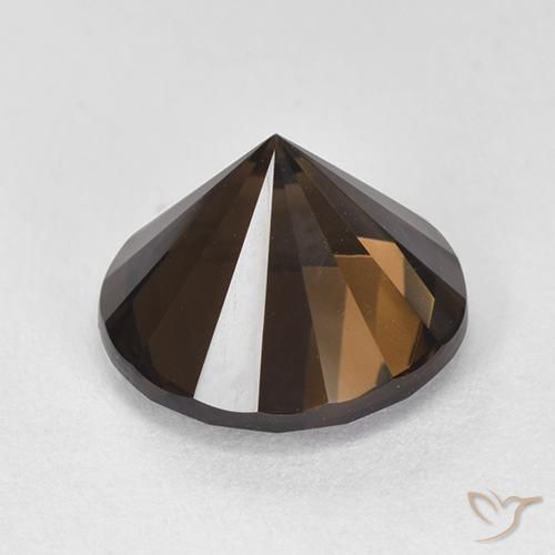 cuarzo ahumado Marrón rojizo natural de 6.38 ct, Redondo, VVS