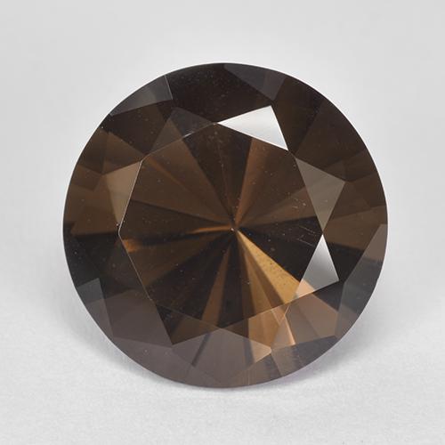 Cuarzo ahumado marrón natural de 7,51 ct, corte redondo, VVS-VS