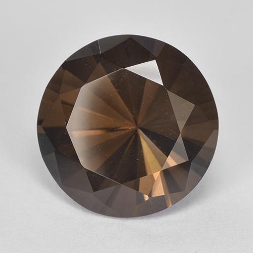 Cuarzo ahumado marrón natural de 7,51 ct, corte redondo, VVS-VS