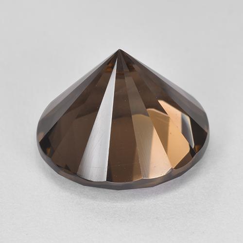Cuarzo ahumado marrón natural de 7,51 ct, corte redondo, VVS-VS