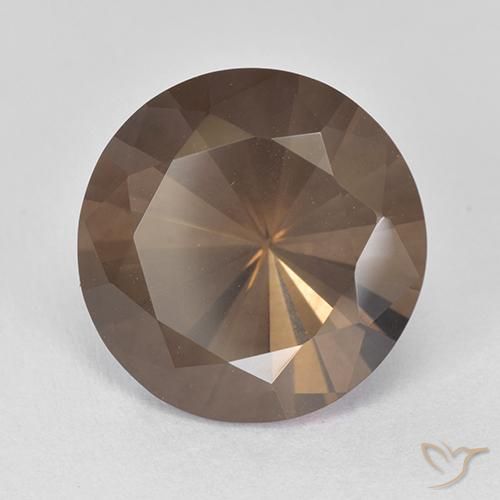 cuarzo ahumado Marrón nogal natural de 8.18 ct, Redondo, VVS-VS