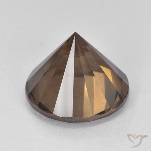 cuarzo ahumado Marrón nogal natural de 8.18 ct, Redondo, VVS-VS