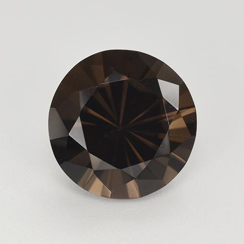 Cuarzo Ahumado Marrón natural de 3.91 ct, Corte Redondo, VVS