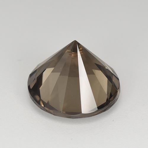 Cuarzo ahumado marrón natural de 5,95 ct, corte redondo, VVS