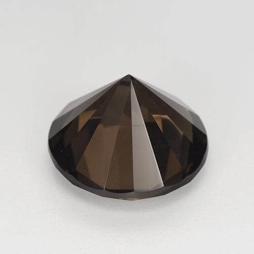 Cuarzo ahumado marrón natural de 4,96 ct, corte redondo, VVS