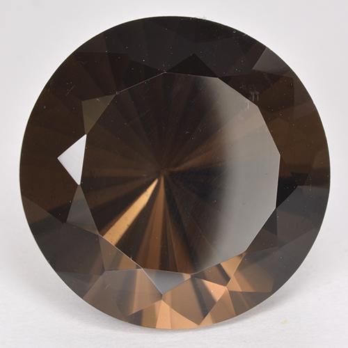 Cuarzo ahumado marrón natural de 22,11 ct, corte redondo, VVS