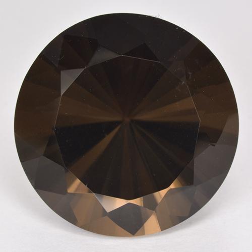 Cuarzo ahumado marrón natural de 22,11 ct, corte redondo, VVS
