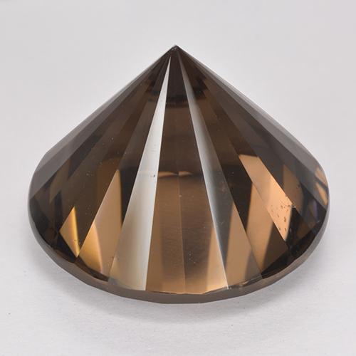Cuarzo ahumado marrón natural de 22,11 ct, corte redondo, VVS