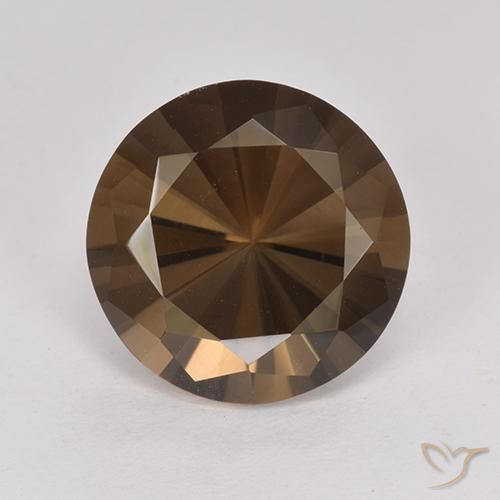 4.89ct Natural Marrón medio cuarzo ahumado, Redondo, VVS