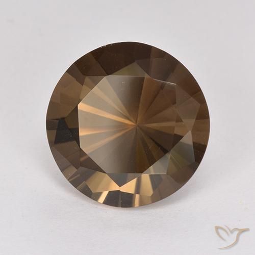 cuarzo ahumado Marrón medio natural de 4.89 ct, Redondo, VVS