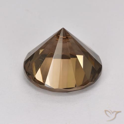 cuarzo ahumado Marrón medio natural de 4.89 ct, Redondo, VVS